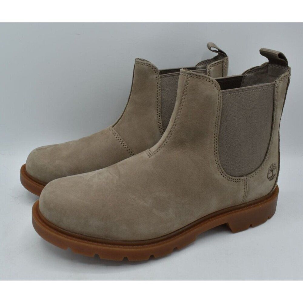 Timberland Linden Woods Women 8.5 Taupe Gray New Nubuck Chelsea Boots TB0A2H4Z